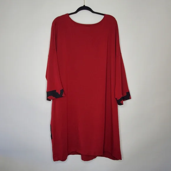 Chalet et Ceci Modal Blend Tarian Dress 2X Side Pocket Lagenlook French Terry - Picture 4 of 11